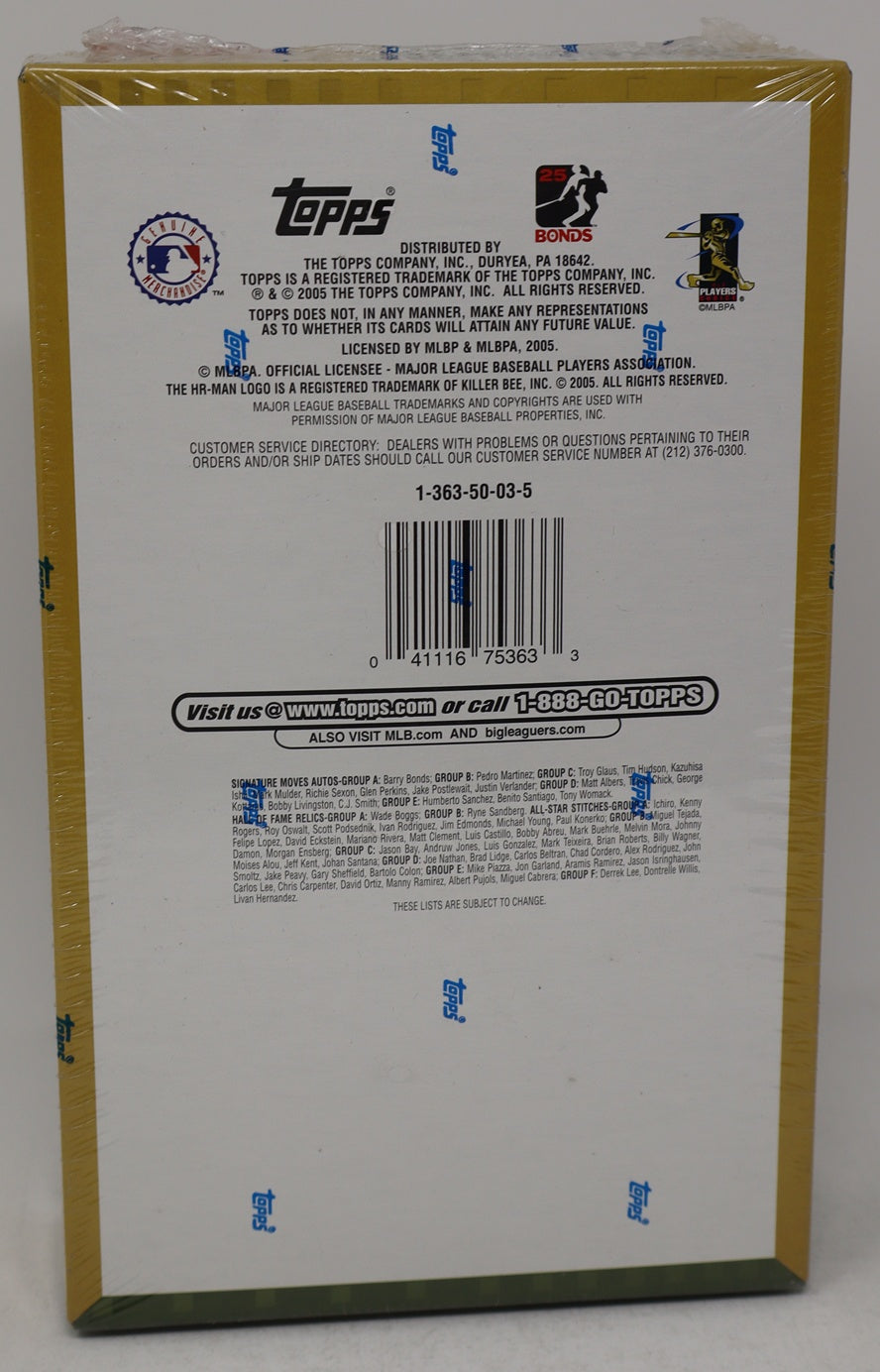 2005 Topps Baseball Updates and Highlights Box (Hobby) (36/10)