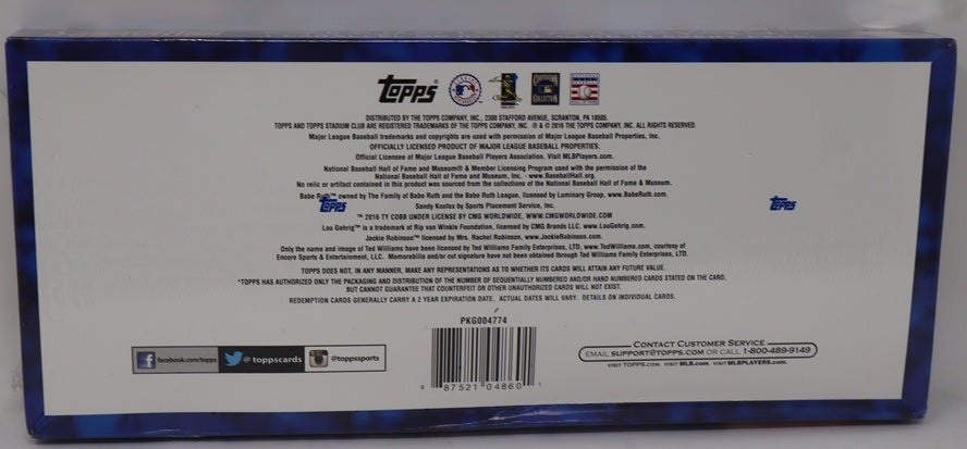 2016 Topps Stadium Club Baseball Box (Hobby) (16/8)