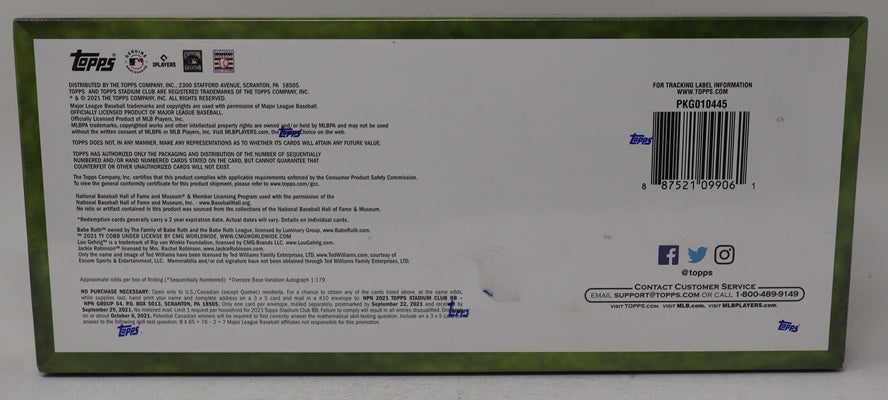 2021 Topps Stadium Club Baseball Box (Hobby) (16/8)