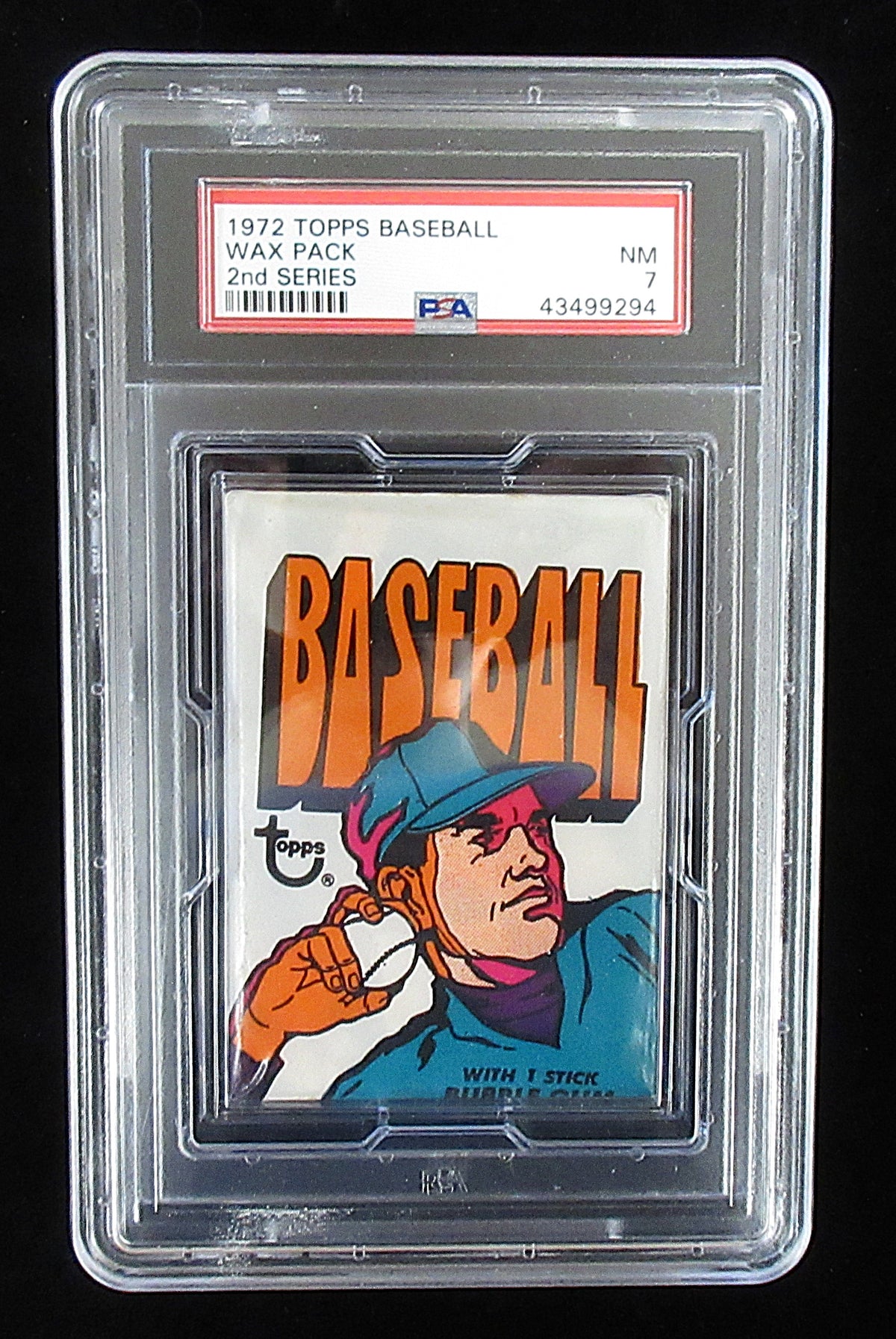 1972 Topps Baseball Unopened 2nd Series Wax Pack PSA 7 *9294