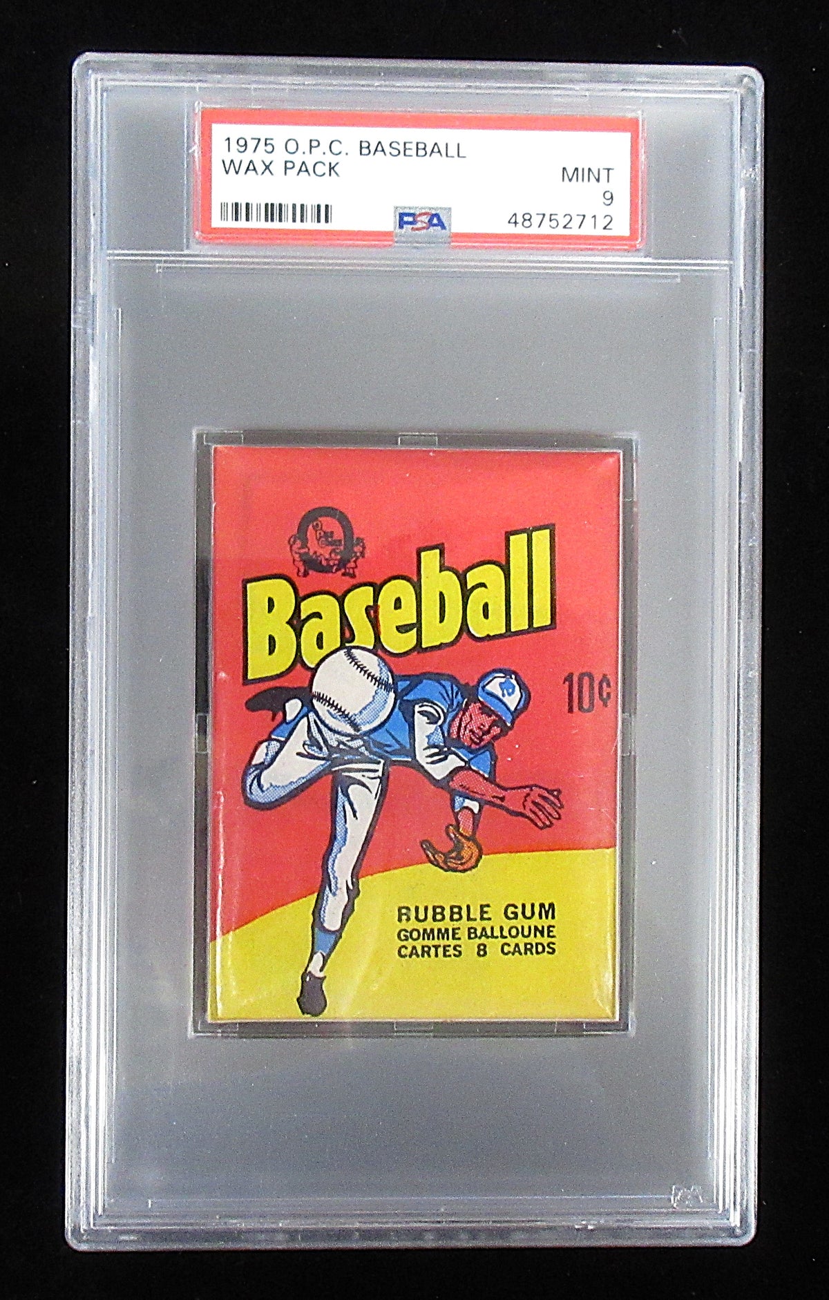 1975 OPC O-Pee-Chee Baseball Unopened Wax Pack PSA 9 *2712