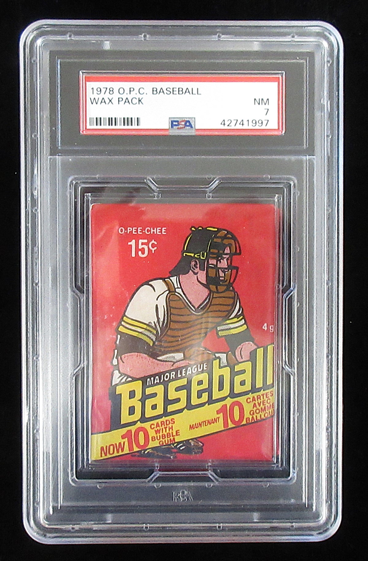 1978 OPC O-Pee-Chee Baseball Unopened Wax Pack PSA 7