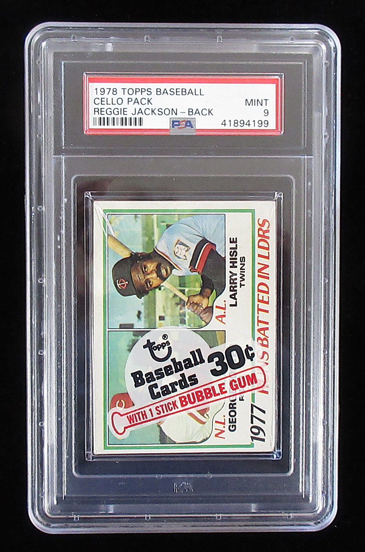 1978 Topps Baseball Unopened Cello Pack (Jackson Back) PSA 9 *4199