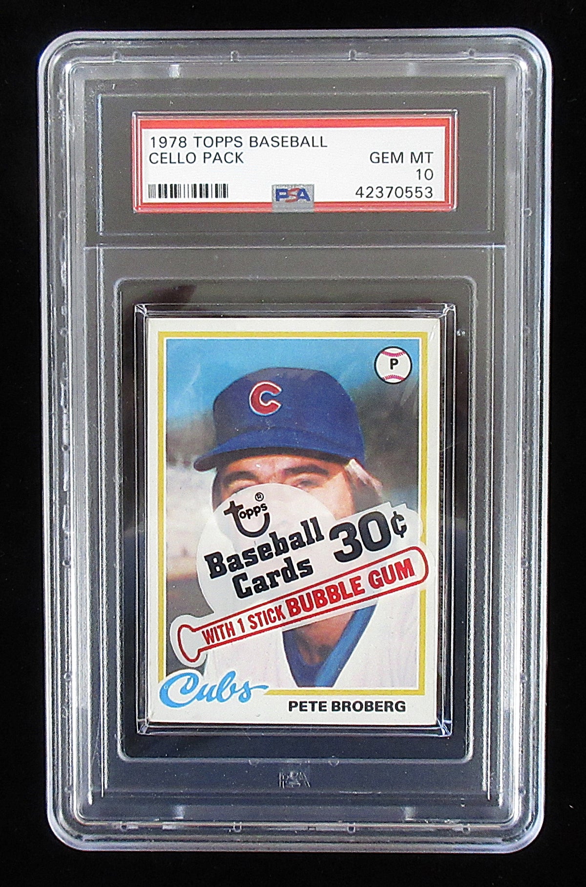 1978 Topps Baseball Unopened Cello Pack PSA 10 *0553