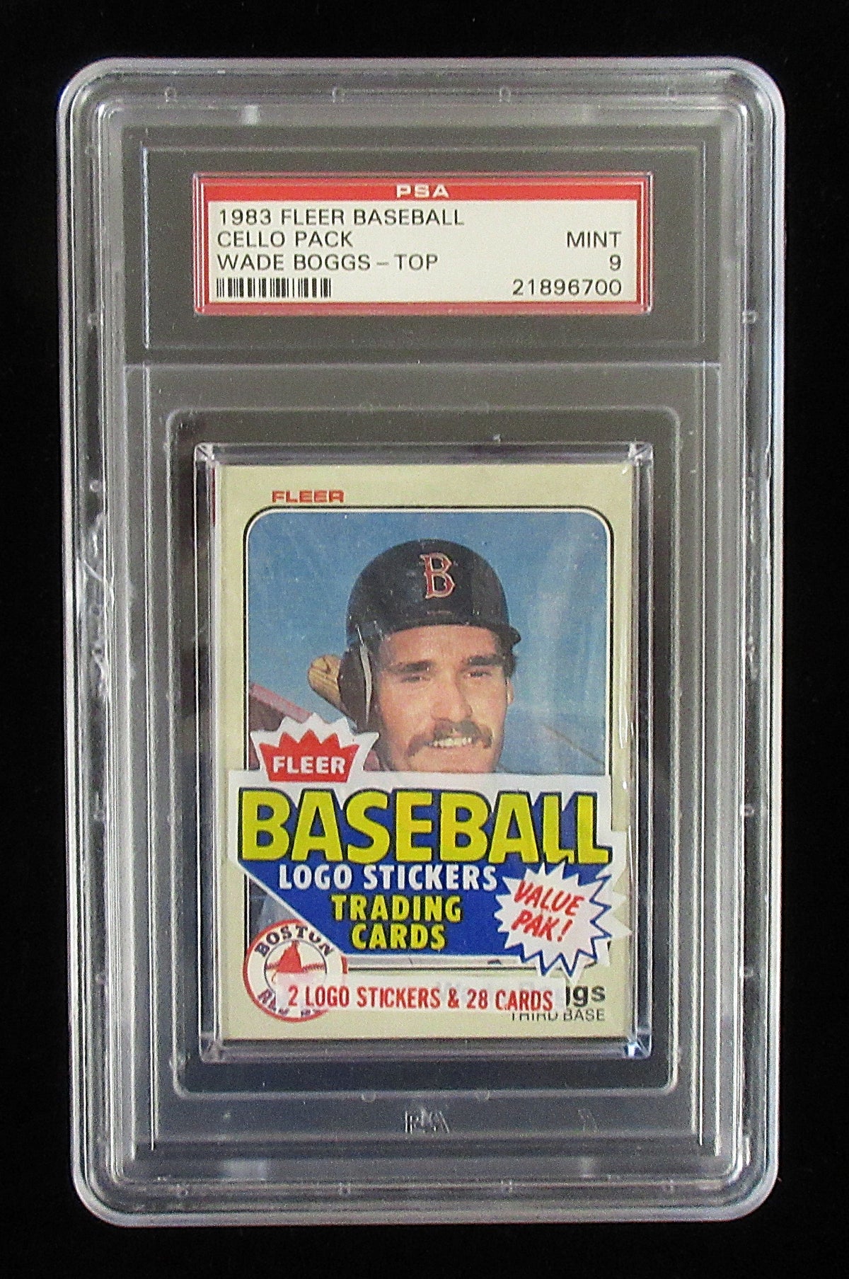 1983 Fleer Baseball Unopened Cello Pack (Boggs RC Top) PSA 9 *6700