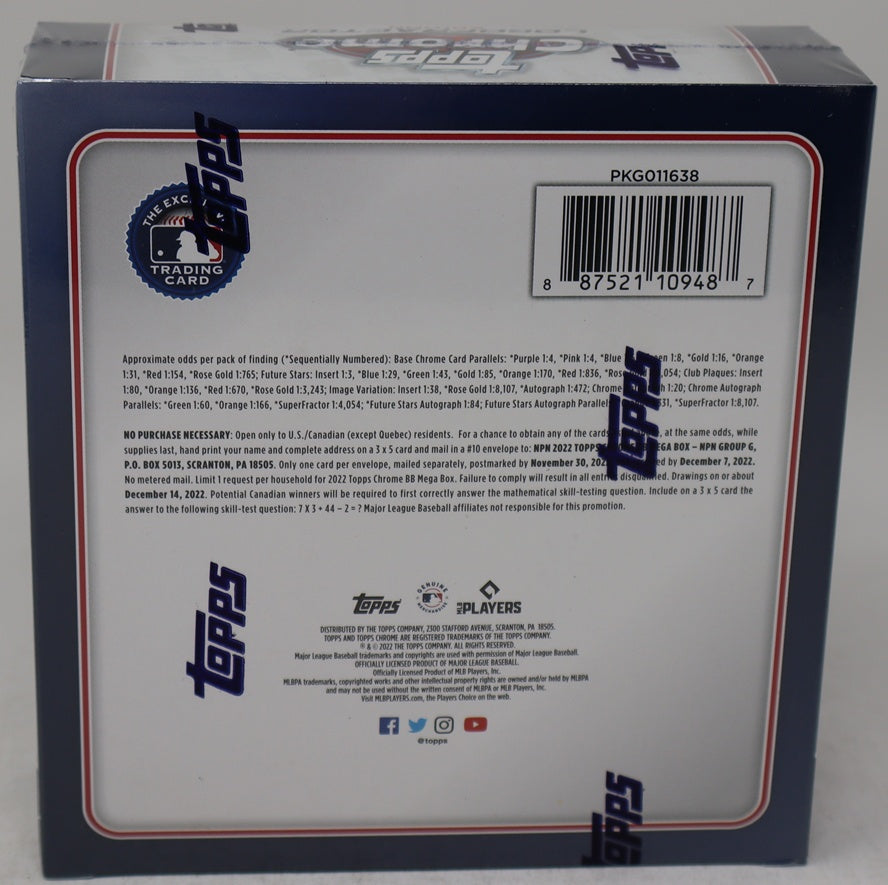 2022 Topps Chrome LogoFractor Baseball Box (5/5 and 2/5)