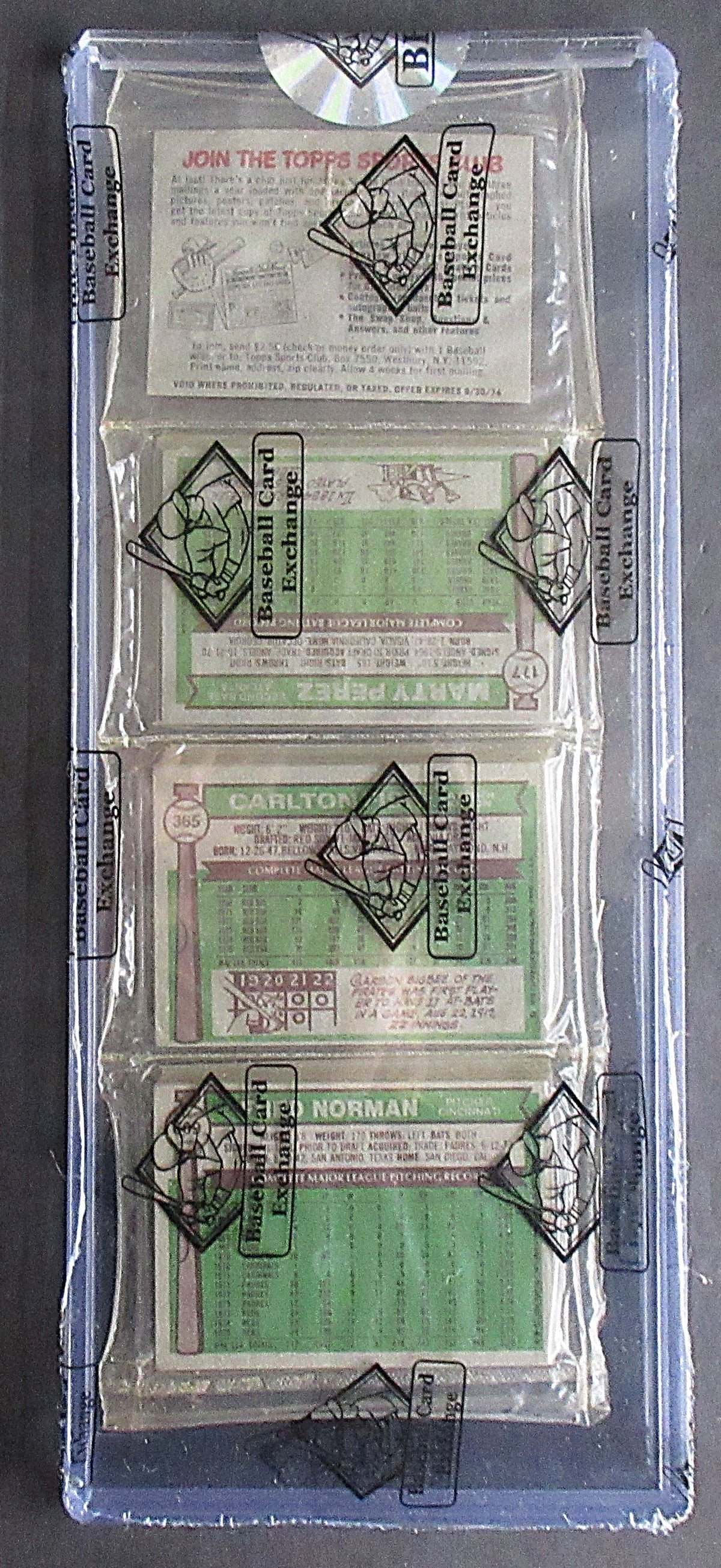 1976 Topps Baseball Unopened Rack Pack (Carlton Fisk Back) (BBCE) (28216)