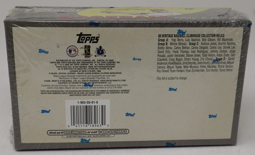 2008 Topps Heritage Baseball Box (Hobby) (24/8)