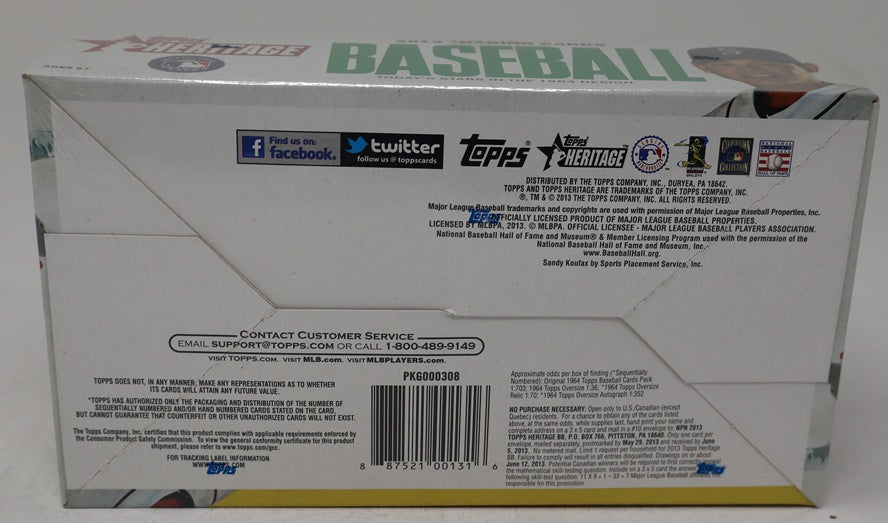 2013 Topps Heritage Baseball Box (Hobby) (24/9)