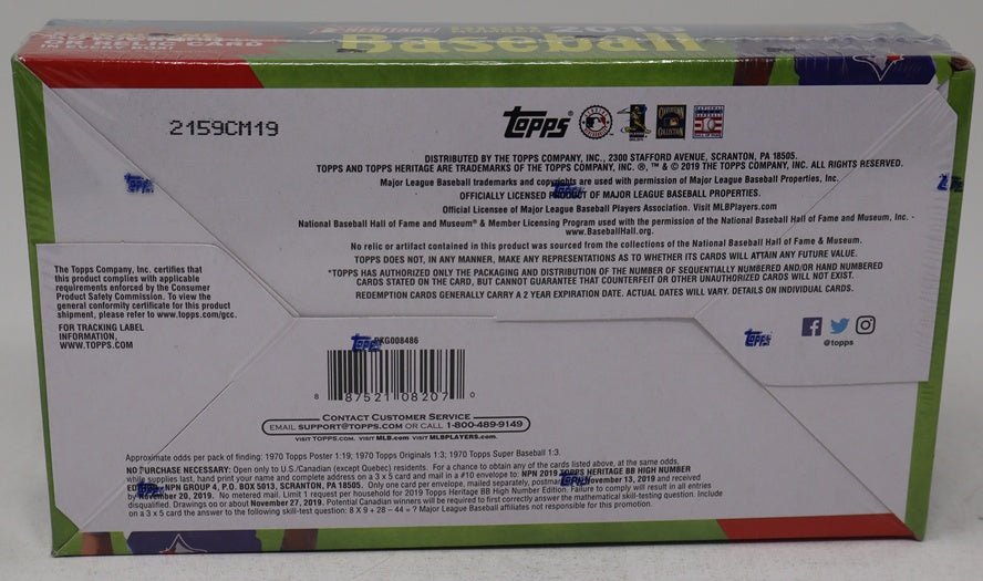 2019 Topps Heritage High Number Baseball Box (Hobby) (24/9)