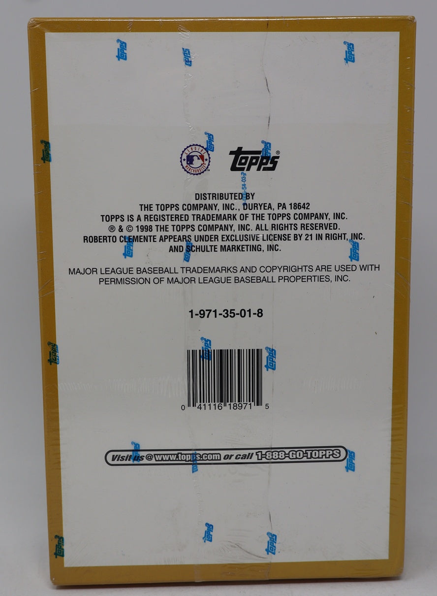 1998 Topps Baseball Roberto Clemente Box (12 Tins)