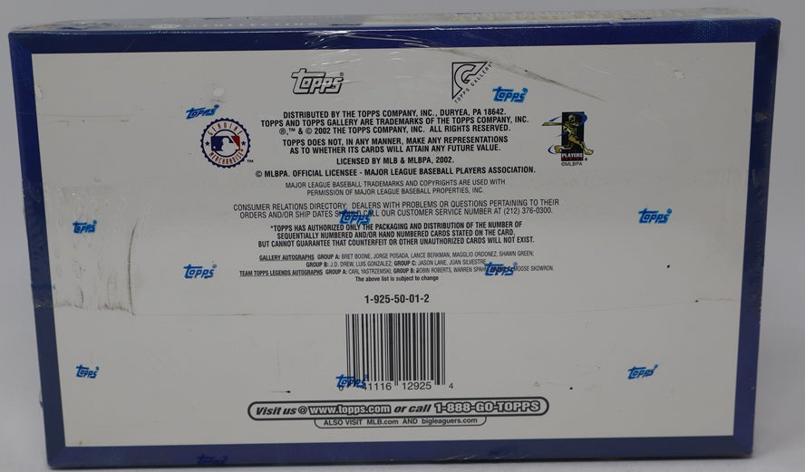 2002 Topps Gallery Baseball Museum Edition Box (Hobby) (24/8)