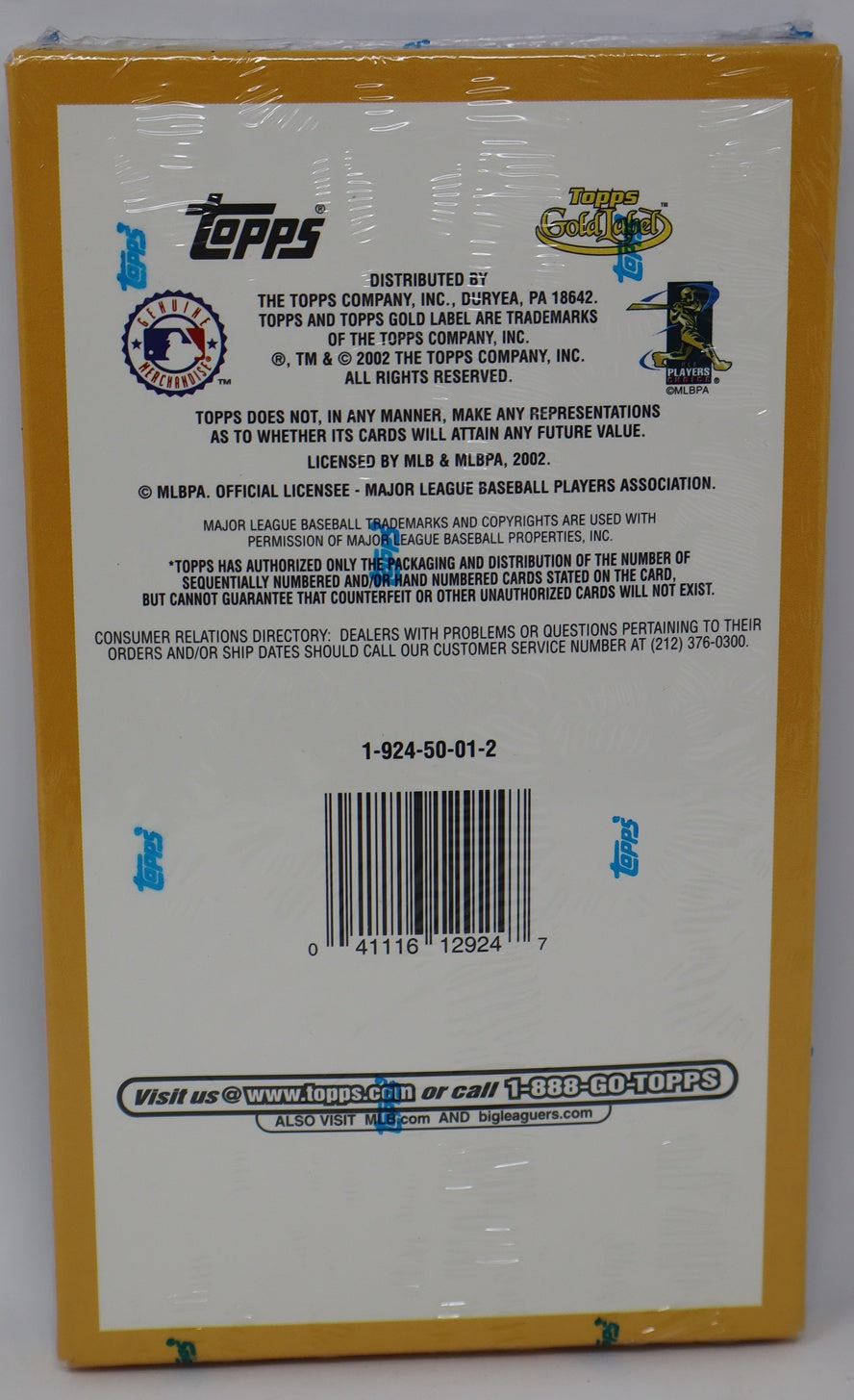 2002 Topps Gold Label Baseball Box (Hobby) (18/4)