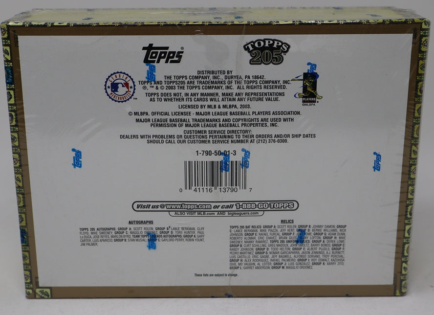 2003 Topps T-205 Baseball Series 1 Box (Hobby) (20/8)