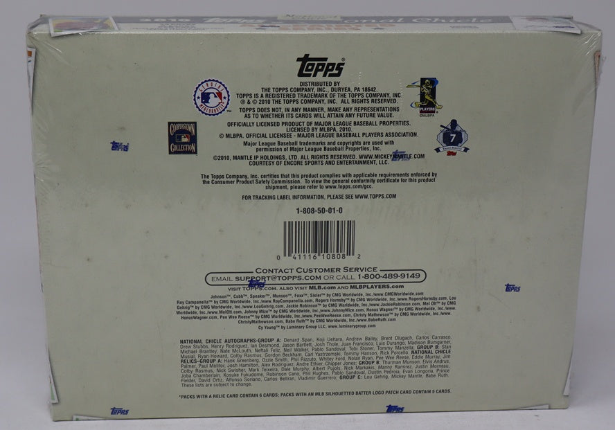 2010 Topps National Chicle Baseball Box (Hobby) (24/8)