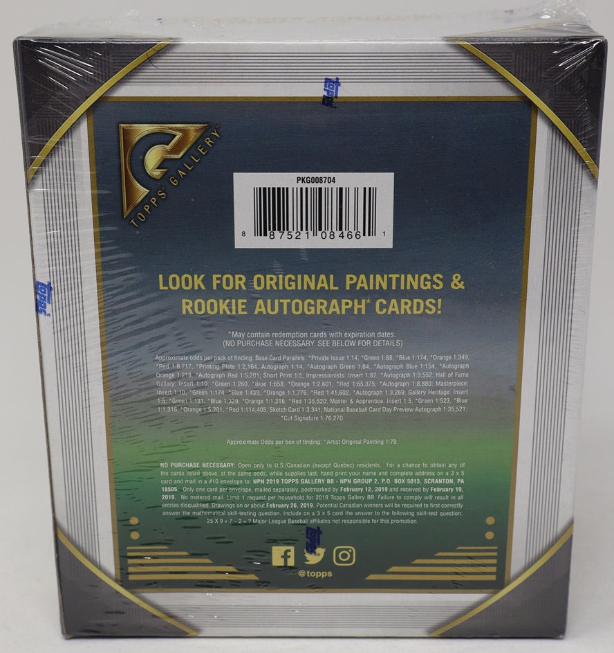 2019 Topps Gallery Baseball Mega Box (Hobby) (20/5)