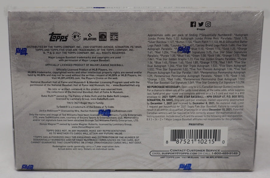 2021 Topps Five Star Baseball Box (Hobby) (2)