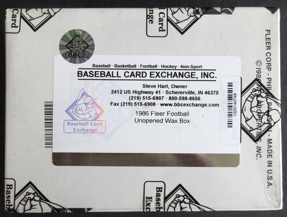 1986 Fleer Football Unopened Wax Box (BBCE)