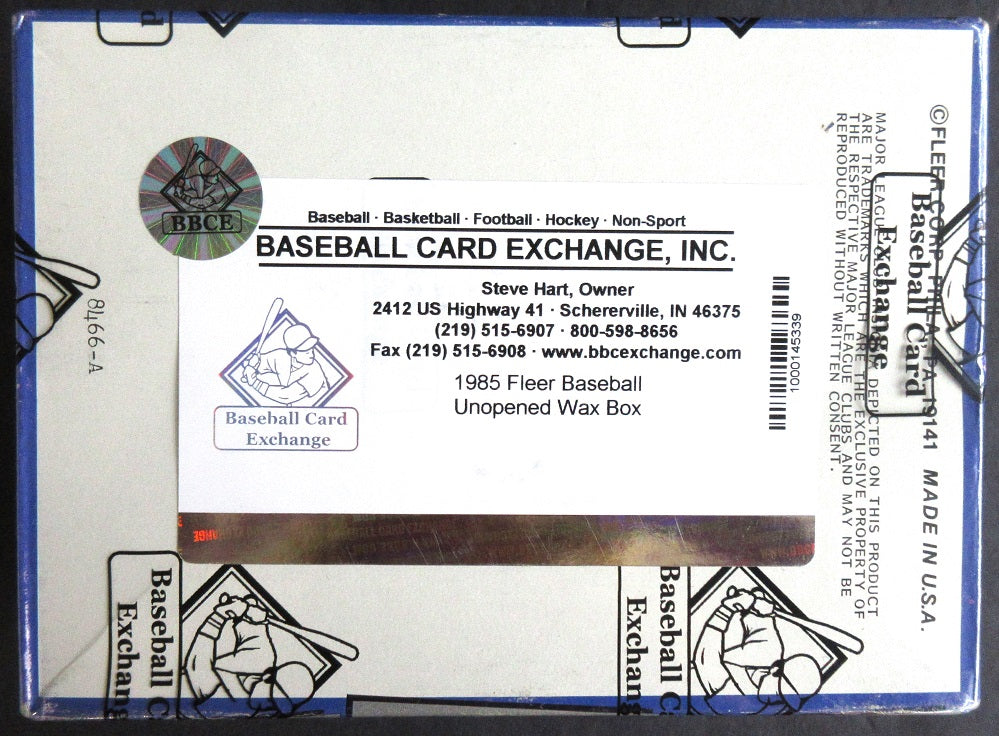 1985 Fleer Baseball Unopened Wax Box (BBCE)