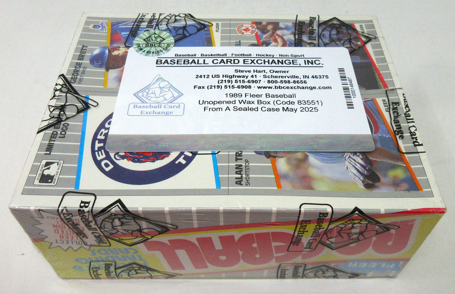 1989 Fleer Baseball Unopened Wax Box (FASC) (Code 83551)