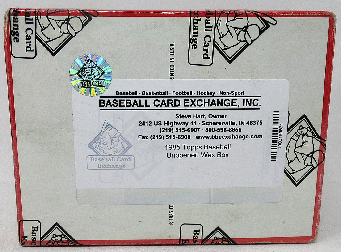 1985 Topps Baseball Unopened Wax Box (BBCE) (w/) (Non X-Out)