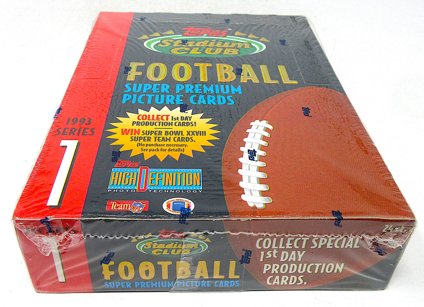 1993 Topps Stadium Club Football Series 1 Box (24/14)