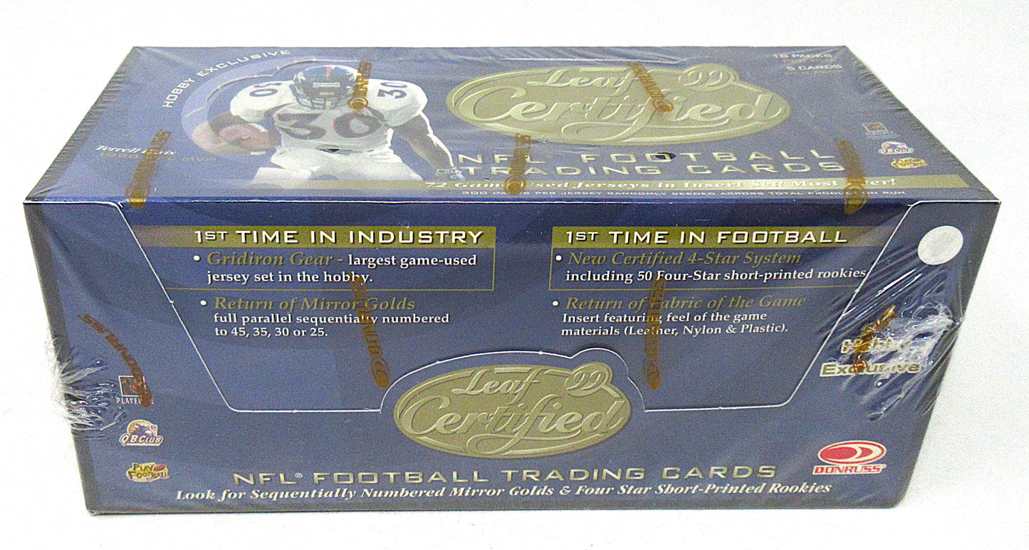 1999 Leaf Certified Football Box (Hobby) (18/5)
