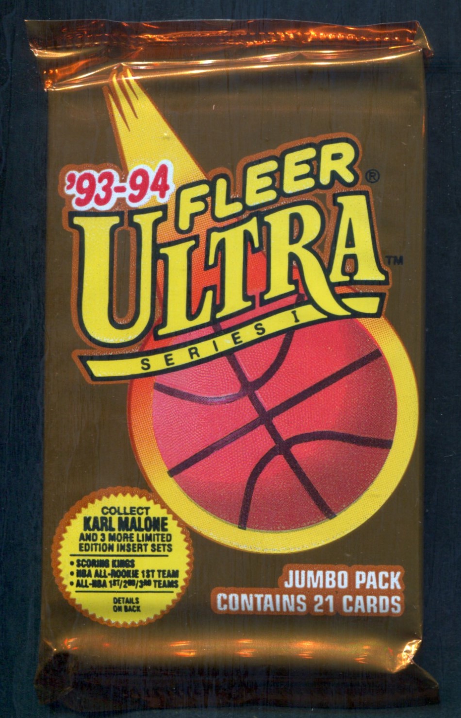 1993/94 Fleer Ultra Basketball Unopened Series 1 Jumbo Pack (21)