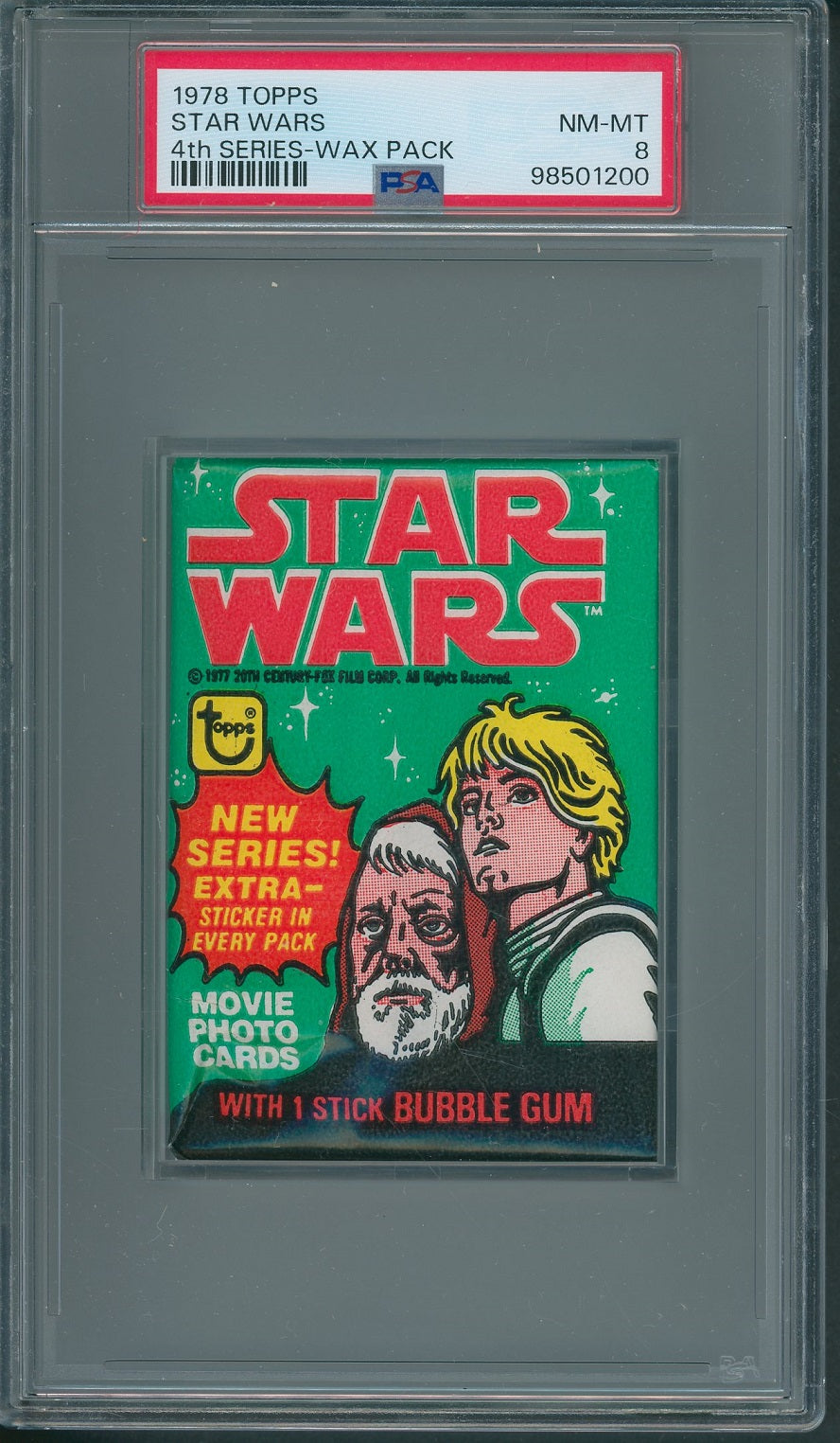 1978 Topps Star Wars Unopened Series 4 Wax Pack PSA 8