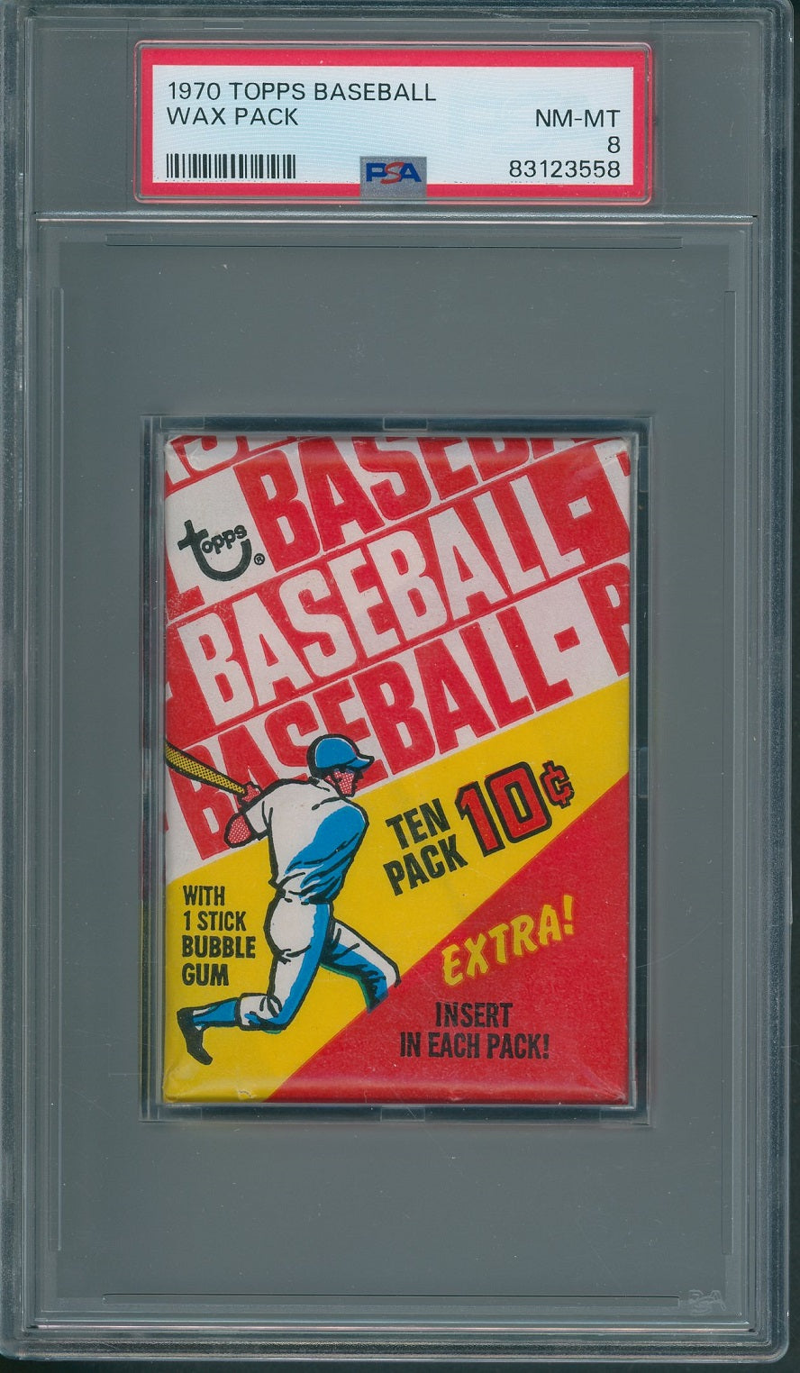 1970 Topps Baseball Unopened Wax Pack PSA 8 *3558