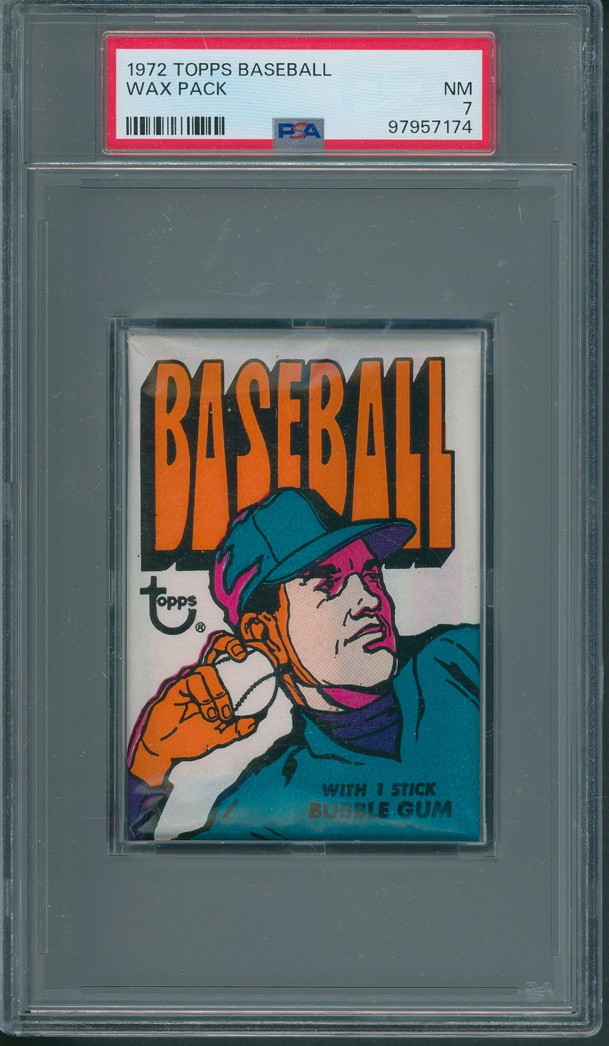 1972 Topps Baseball Unopened Wax Pack PSA 7 *7174