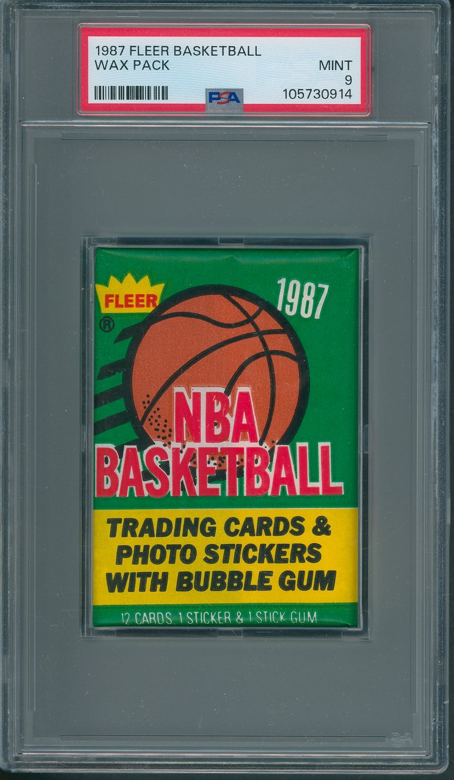 1987 1987/88 Fleer Basketball Unopened Wax Pack PSA 9
