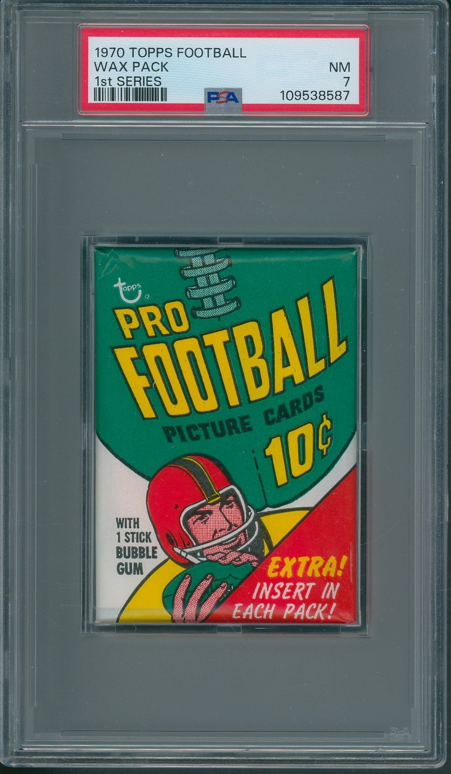 1970 Topps Football Unopened 1st Series Wax Pack PSA 7 *8587