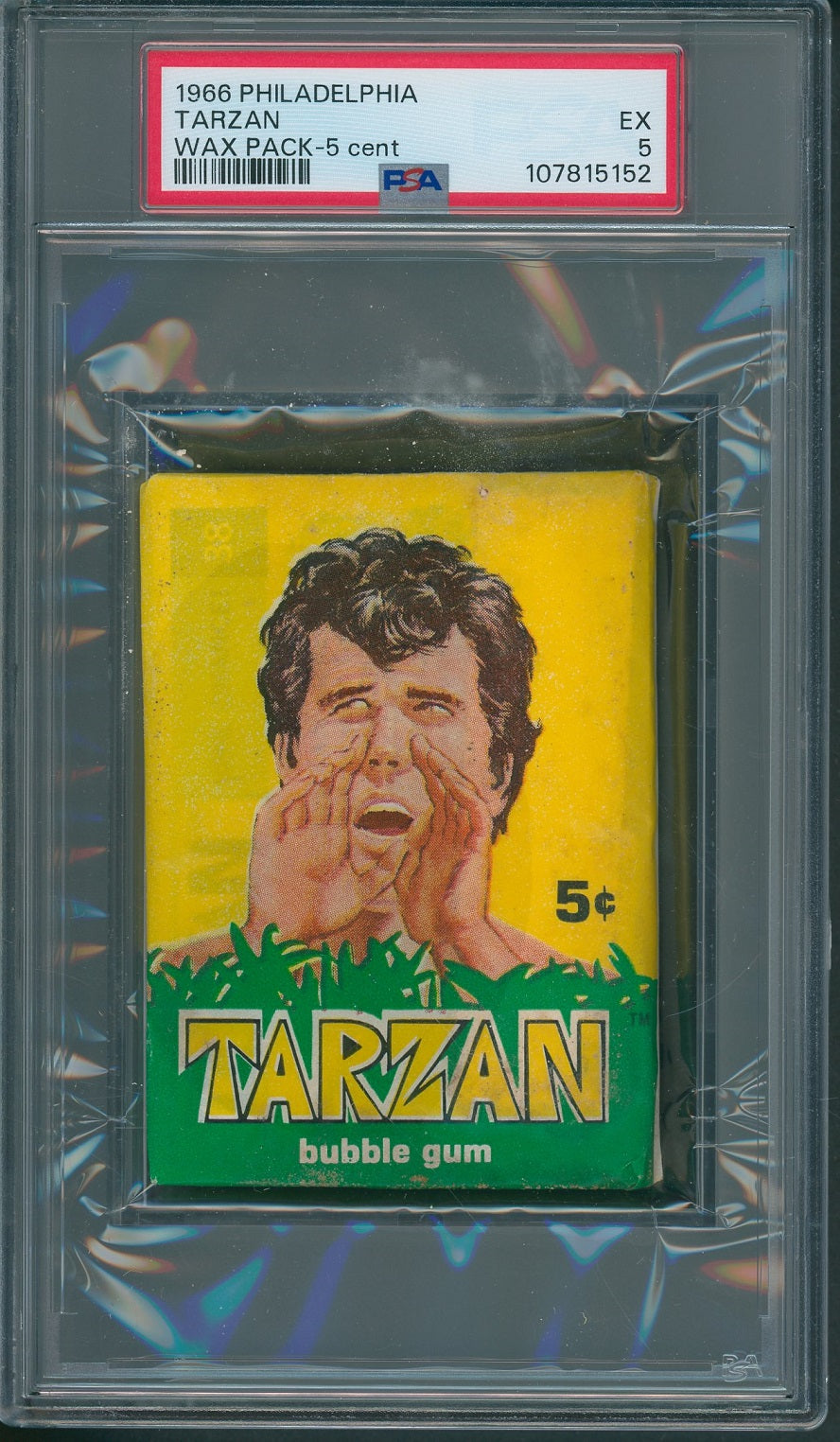 1966 Philadelphia Tarzan Unopened 5 Cent Wax Pack PSA 5 *5152