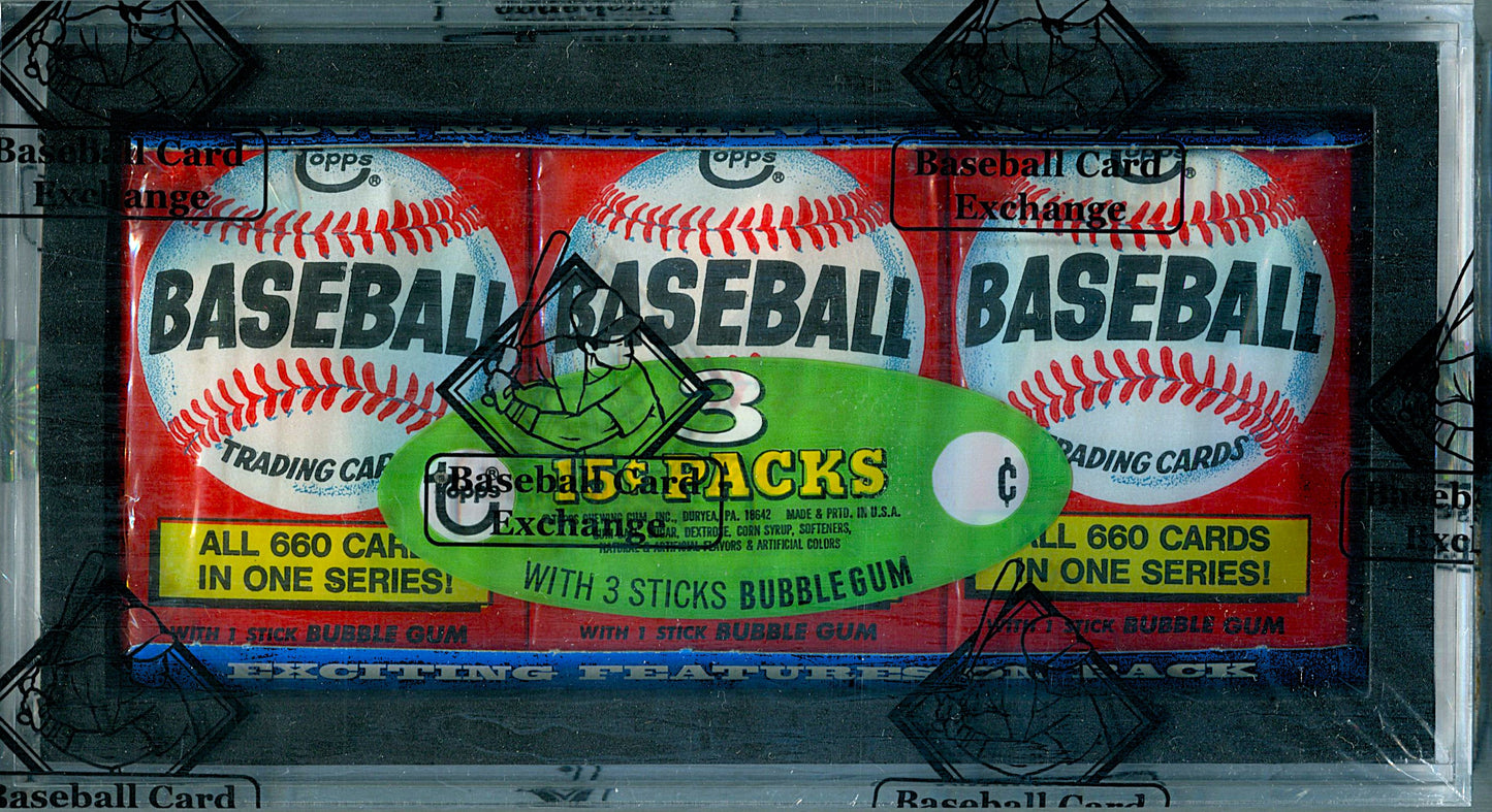 1976 Topps Baseball Unopened Wax Pack Tray (All 660) (BBCE)