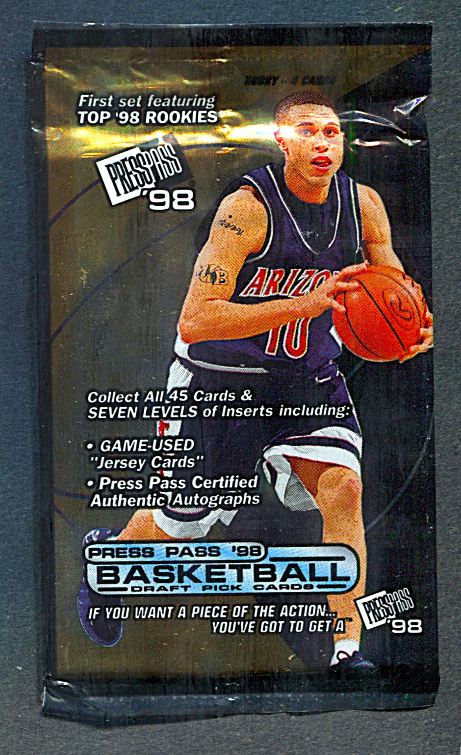 1998/99 Press Pass Draft Pick Basketball Unopened Pack (Hobby) (4)