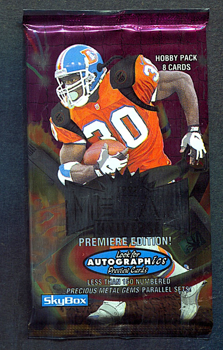 1997 Skybox Metal Universe Football Unopened Pack (Hobby) (8)