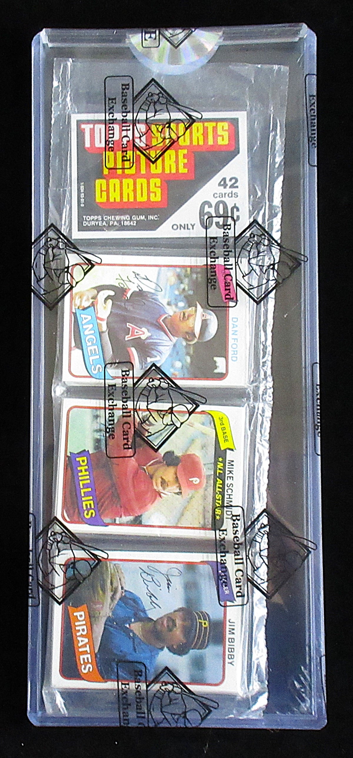 1980 Topps Baseball Unopened Rack Pack (Schmidt Top) (BBCE) (28060)
