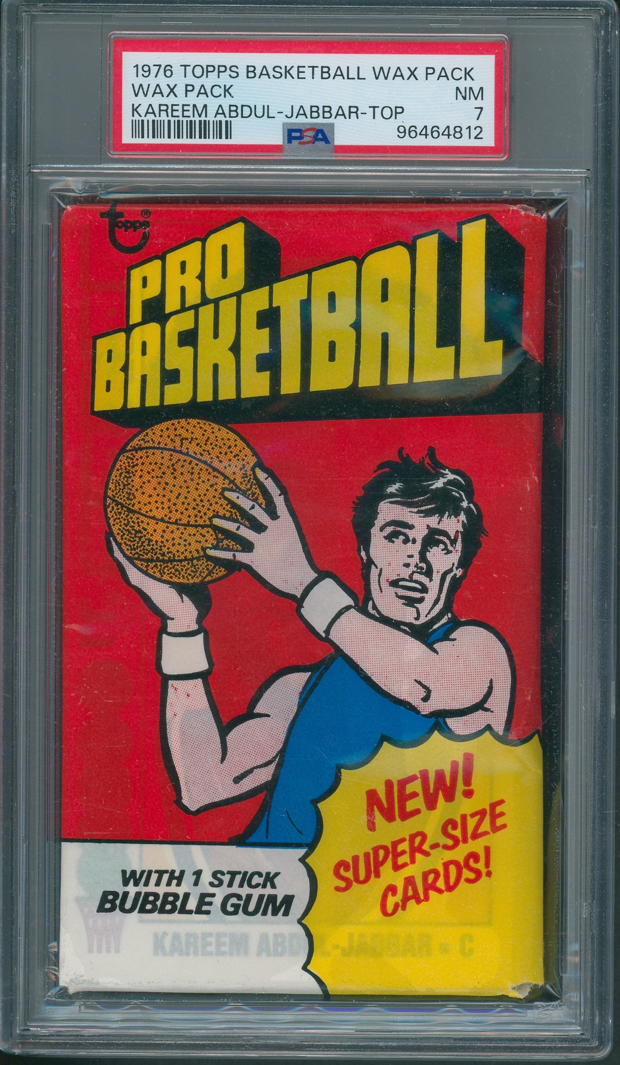 1976 1976/77 Topps Basketball Unopened Wax Pack PSA 7 Jabbar Top *4812