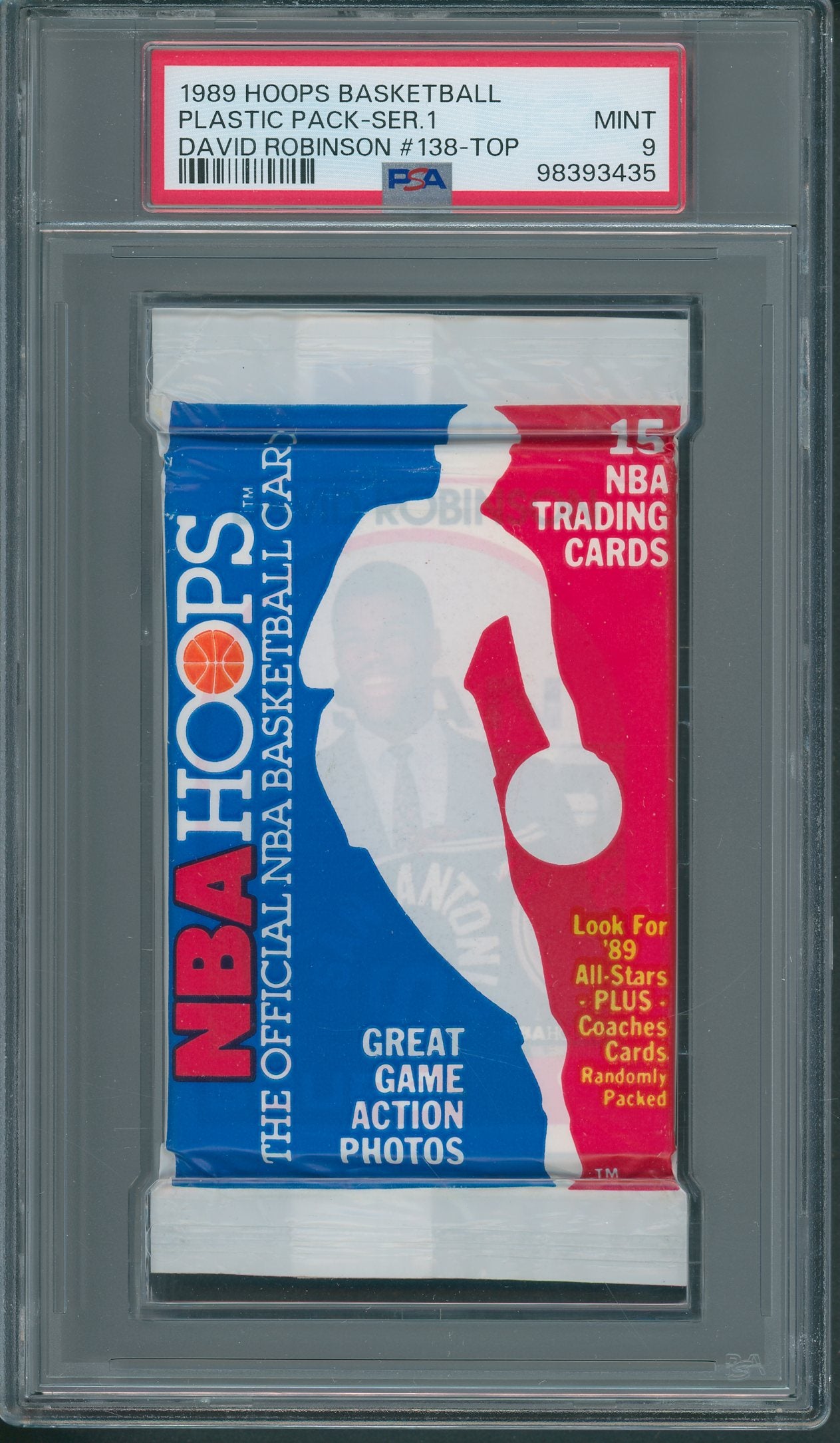 1989 1989/90 Hoops Basketball Unopened Series 1 Pack PSA 9 Robinson #138 Top *3435