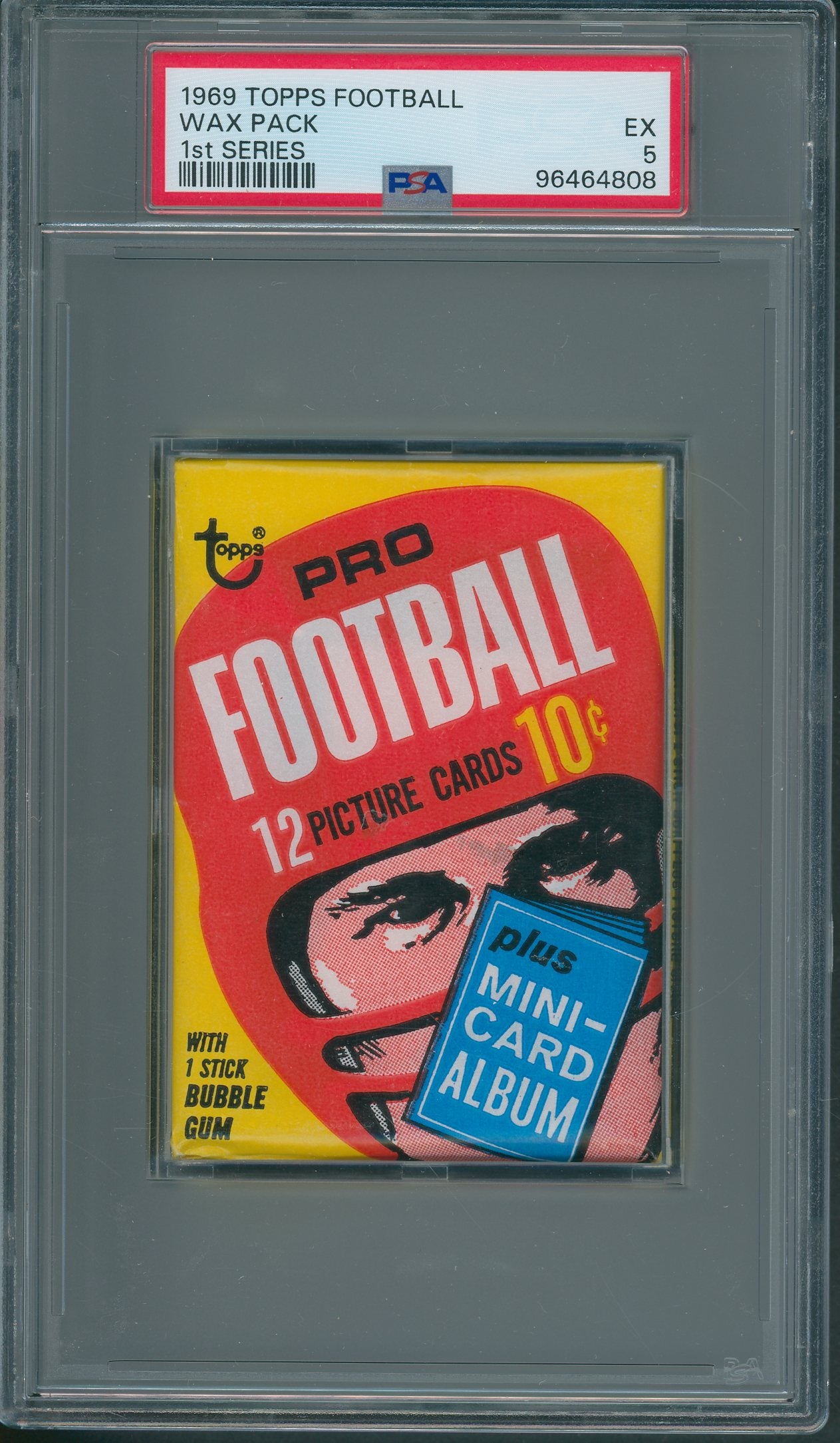 1969 Topps Football Unopened 1st Series Wax Pack PSA 5*4808