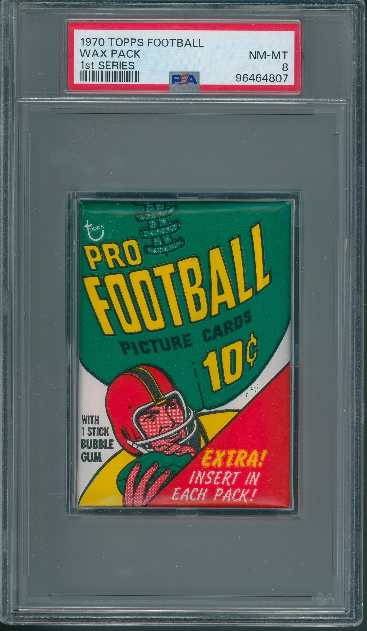 1970 Topps Football Unopened 1st Series Wax Pack PSA 8 *4807