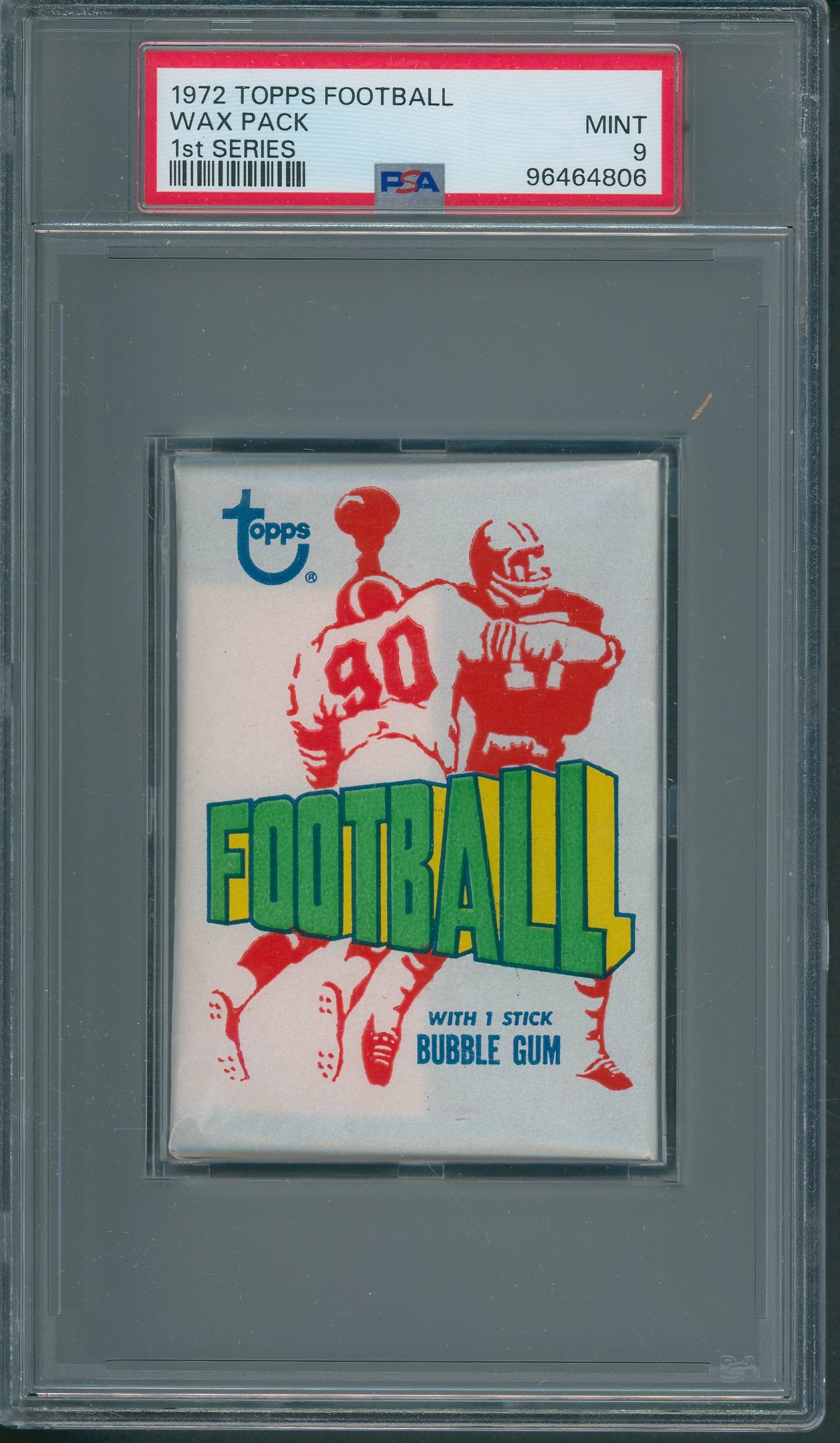 1972 Topps Football Unopened 1st Series Wax Pack PSA 9 *4806