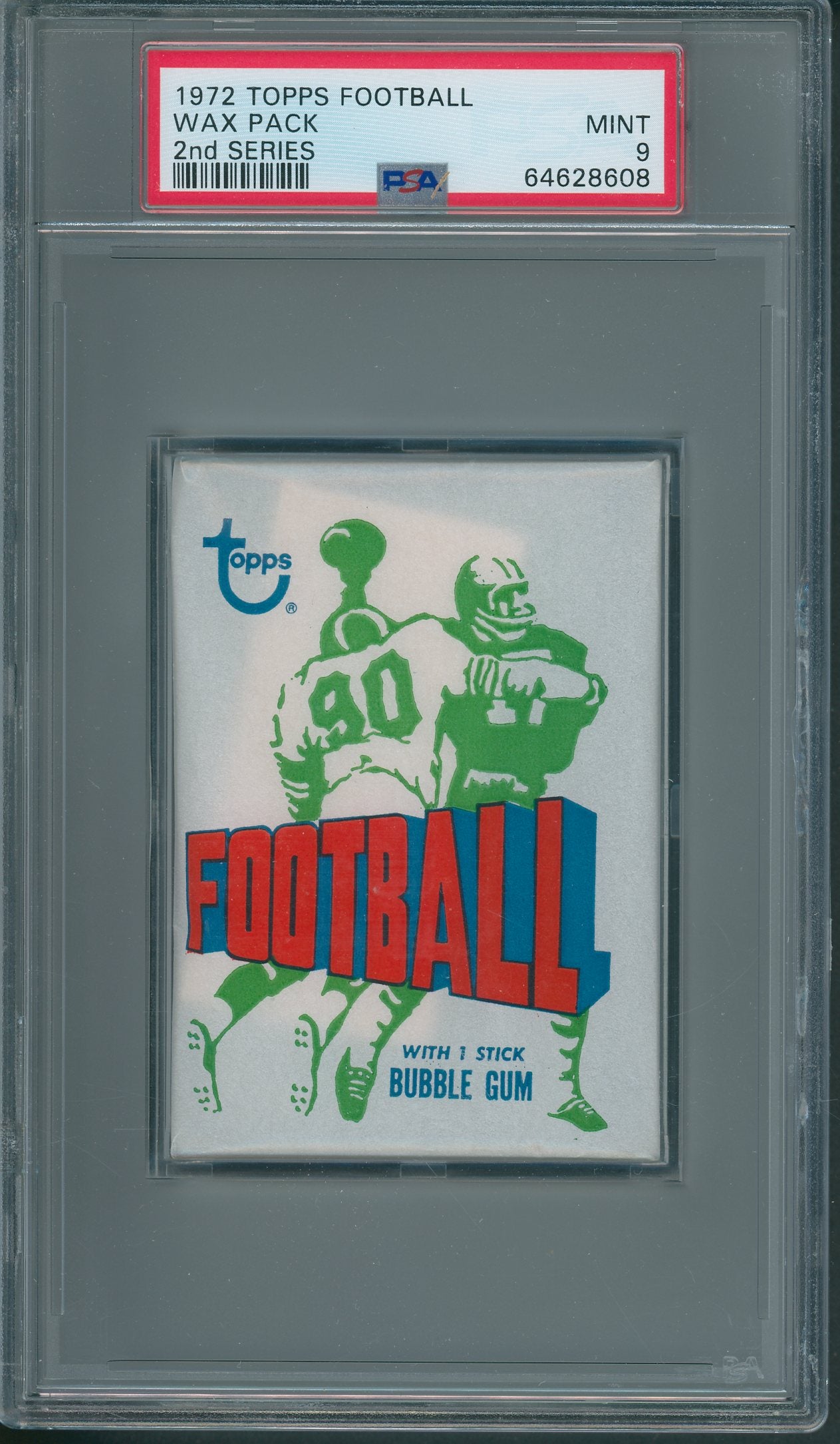 1972 Topps Football Unopened 2nd Series Wax Pack PSA 9 *8608