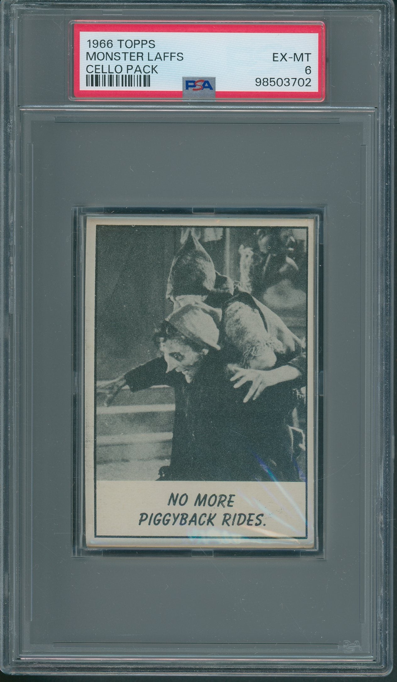 1966 Topps Monster Laffs Unopened Cello Pack PSA 6 *3702
