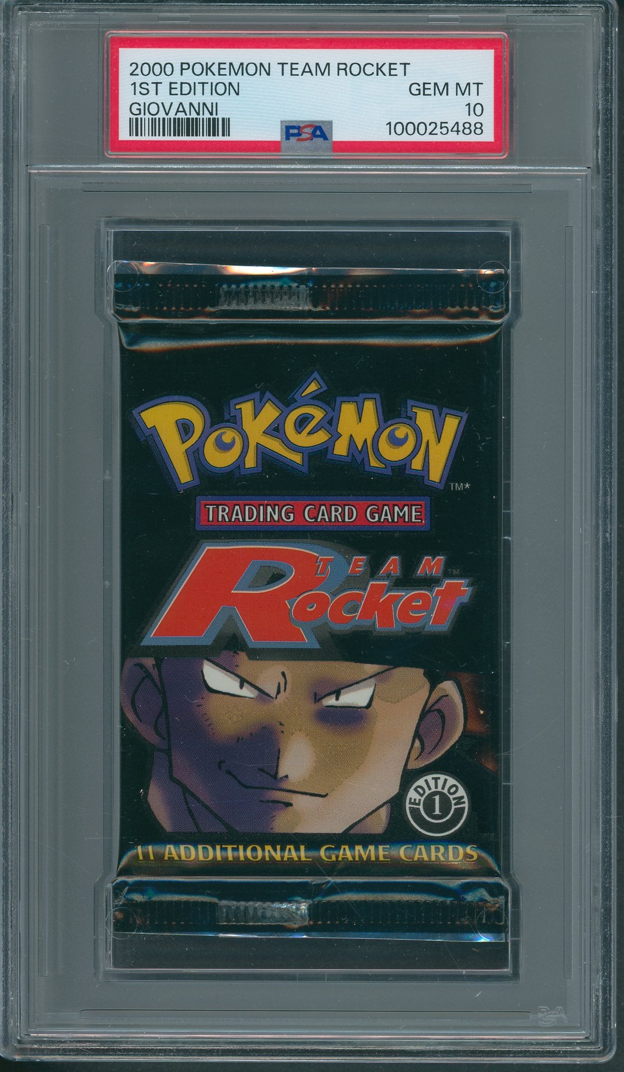 2000 Pokemon Team Rocket 1st Edition Pack PSA 10 Giovanni *5488