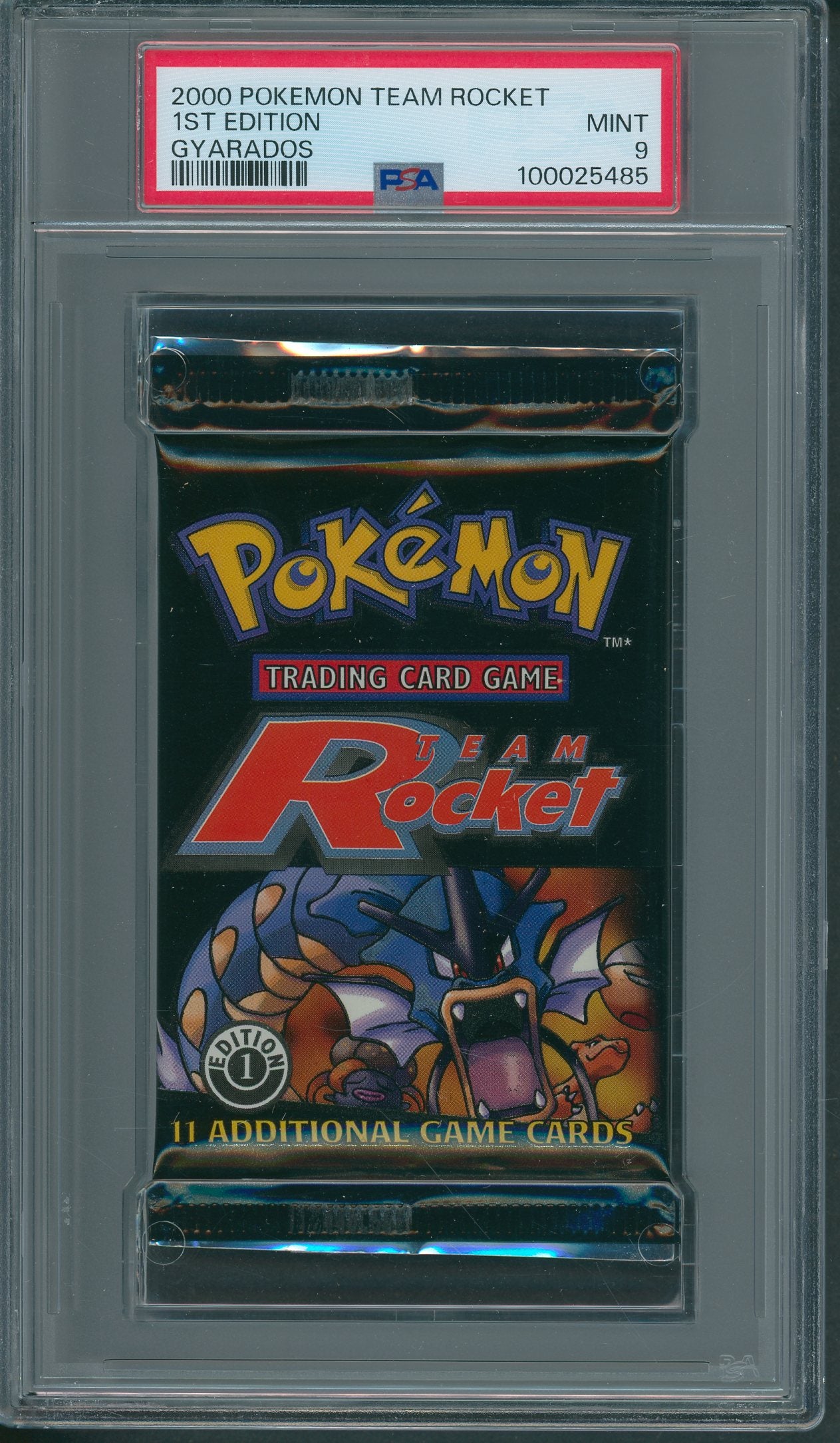 2000 Pokemon Team Rocket 1st Edition Pack PSA 9 Gyarados *5485
