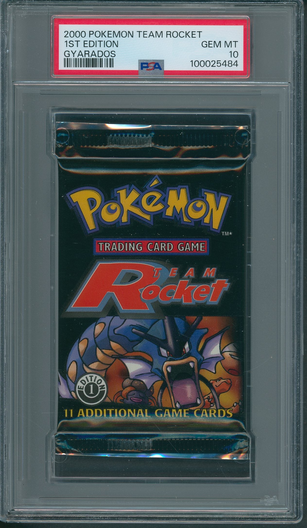 2000 Pokemon Team Rocket 1st Edition Pack PSA 10 Gyarados *5484
