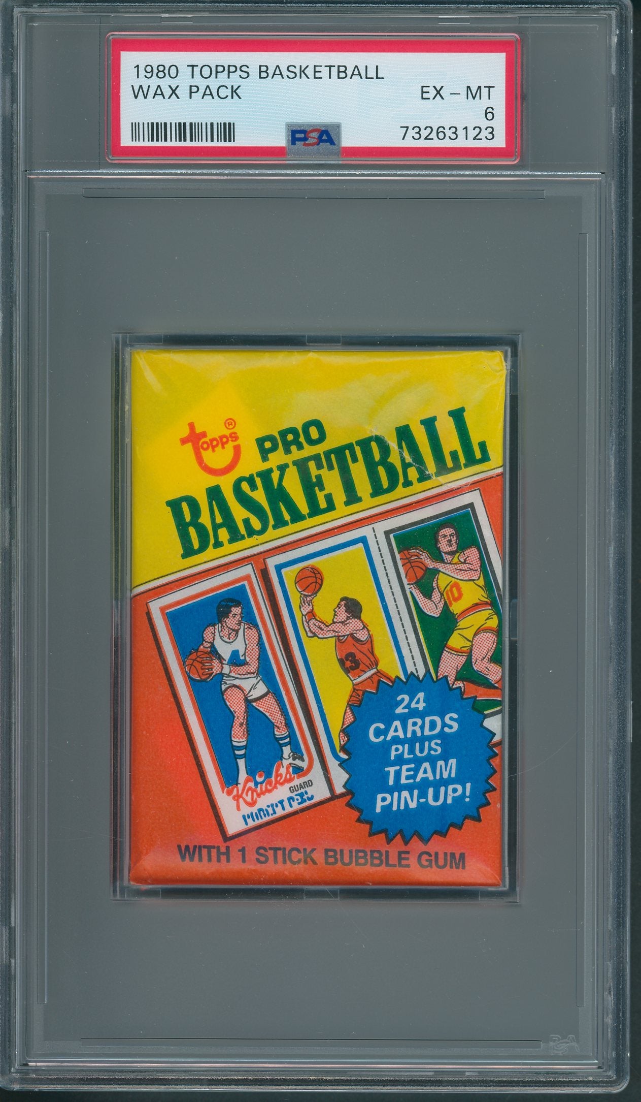 1980 1980/81 Topps Basketball Unopened Wax Pack PSA 6