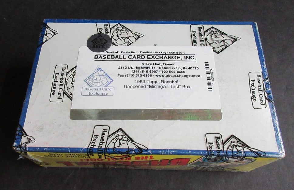 1983 Topps Baseball Unopened Michigan Test Box (BBCE) (X-Out)